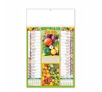 Calendari Da Parete 2026 - Calendario trimestrale - Frutta e verdura - cm 28,8x47 - personalizzati con logo - Collezione 2026-100 pezzi - regalo per cliente pubblicita'