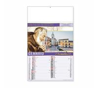 Calendari Da Parete 2026 - Calendario trimestrale - San Pio - cm 28,8x47 - personalizzati con logo - Collezione 2026-100 pezzi - regalo per cliente pubblicita'