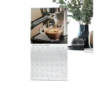 Calendari Da Parete Per L'Anno 2026,Agenda Per La Pianificazione Con Tema Del Caffè | Calendario Da Scrivania 2026 | Per L'Insegnante, L'Ufficio, Lo Studente, La Scuola, La Casa, La Famiglia, Il