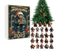 Calendari De-ll'Avvento De-ll'Uomo Scimmia 2025 | Calendario Del Conto Alla Rovescia Di Natale Di 24 Giorni Con Decorazioni Scimmia | Calendari De-ll'Avvento Con Ciondoli A Forma Di Scimmie (B)