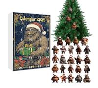 Calendari De-ll'Avvento De-ll'Uomo Scimmia 2025 | Calendario Del Conto Alla Rovescia Di Natale Di 24 Giorni Con Decorazioni Scimmia | Calendari De-ll'Avvento Con Ciondoli A Forma Di Scimmie (A)