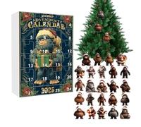 Calendari De-ll'Avvento De-ll'Uomo Scimmia 2025 | Calendario Del Conto Alla Rovescia Di Natale Di 24 Giorni Con Decorazioni Scimmia | Calendari De-ll'Avvento Con Ciondoli A Forma Di Scimmie (E)
