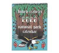 Calendari del Parco Nazionale 2026, con 12 diverse illustrazioni di tatuaggi in stile americano, calendario da parete con rilegatura a spirale, regalo perfetto per gli appassionati (1PCS)