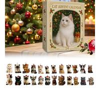 Calendari dell'Avvento decorativi, Cat Advent Calendar 2025, 24 Day Ornament Advent Calendar, Christmas Advents Calendars 2025 for Cat Lovers, Countdown for Pets & Family (AF)