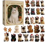 Calendari Dell'Avvento Decorativi, Cat Advent Calendar 2025, 24 Days Advent Calendar for Pets, Christmas Advents Calendars for Cat Lovers (A)