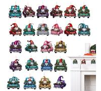 Calendari dell'Avvento Di Natale, 24 Giorni Ciondolo Auto Santa Acrilico 2D Avvento 2025, Conto Alla Rovescia Affascinante Festivo Per Giardino Festa Finestra Camino Camera Da Letto Albero Ufficio