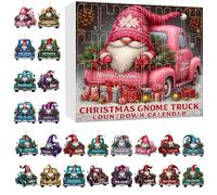 Calendari dell'Avvento Di Natale - 24 Giorni Ciondolo Auto Santa In Acrilico 2D Avvento 2025 - Conto Alla Rovescia Affascinante Festivo Per Giardino Festa Finestra Camino Camera Da Letto Albero