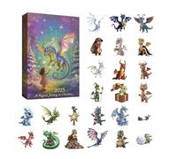 Calendari Di Dragon Advent 2025 - Ornamenti Di Natale, Decorazioni Acriliche 2d 24 Giorni, Calendario Natalizio Per Le Feste Di Compleanno Per Le Vacanze Del Ringraziamento Offici Della Casa Dorma Del