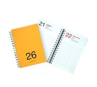 calendari.it Agenda 2026 Giornaliera diario 365 giorni con spirale da tavolo scrivania ufficio appunti casa lavoro planning planner vari colori (Arancio Scuro)