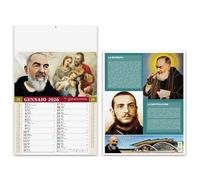 Calendari Parete 2026 - Calendario San Pio mensile - cm 30x47 - personalizzati con tuo logo - Collezione 2026-100 pezzi - regalo per cliente pubblicita'