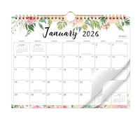 Calendario 2021-2022 - Calendario da parete 2021 - 2022 - 21,6 cm, luglio 2021 - dicembre 2022, calendario da parete con rilegatura a doppio filo, grandi blocchi con date Julian, perfetto per una facile pianificazione - floreale
