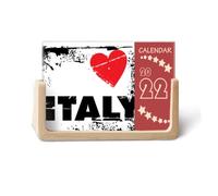 Calendario 2022 con scritta "I Love Italy Word Love Heart Square 2022