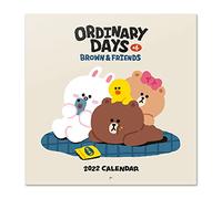 Calendario 2022 da Muro Line Friends con poster regalo incluso - 12 mesi, 30x30 cm, FSC® - ideale come calendario 2022 da parete, calendario ufficio 2022, calendario kawaii 2022