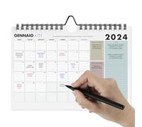 Calendario 2023 2024 da Muro A4 - Calendari per Parete 16 Mesi Dic 2024 - Planner da Appendere Mensile, 29,7 x 21 cm
