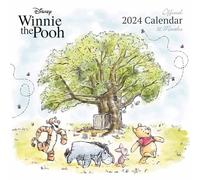 Calendario 2024 Disney di Winnie The Pooh - Calendario mensile con visualizzazione mensile, 30 cm x 30 cm, regali Disney per donne e uomini, regali Disney per ragazze e ragazzi, calendario per