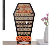 Calendario 2024 per Halloween, conto alla rovescia spettrale | Bara di Halloween, decorazioni in legno per Halloween