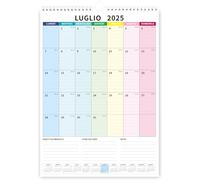 Calendario 2025 2026 da Muro 43 x 31 cm Luglio 2025 Dicembre 2026 Colorato Calendario da Tavolo Italiano Planner Mensile Con le Vacanze Calendario da Parete Organizzatore di Famigli Ufficio
