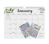 Calendario 2025-2026 Parete | Calendario del pianificatore a doppio filo | Pianificatore decorativo da parete di 18 mesi per l'ufficio delle scuole domestiche, forniture per la pianificazione