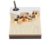 Calendario 2025 con blocchi 3D con luce a LED, decorazione per appunti, per famiglia, ragazze, ragazzi, bambini, papà, scrivania, ufficio, casa