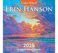 Calendario 2025 Erin Hanson con ruota dei colori paesaggi Fine Art | Grande calendario da parete con vivaci dipinti impressionisti ruota colorata | Calendario mensile per ufficio 30,5 x 61 cm carta