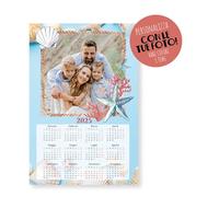 Calendario 2025 fotografico da parete personalizzato con foto 33x48 cm. - Ideali per famiglie, amici e regalo Natale, temi vari, foto fidanzati 12 mesi (MARE)