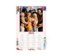 Calendario 2025 fotografico da parete personalizzato con foto 33x48 cm. - Ideali per famiglie, amici e regalo Natale, temi vari, foto fidanzati 12 mesi (GIOCHI)