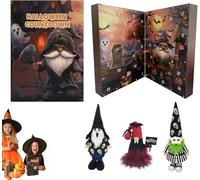 Calendario 2025 per conto alla rovescia con gnomi di Halloween, 24 giorni, con 24 gnomi a sorpresa, decorazione per la casa e regalo (3 nani)