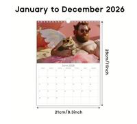 Calendario 2026-12, calendario mensile da parete, organizer verticale da appendere, per la gestione del per pianificare le vacanze, uso personale, scuola, cucina e ufficio