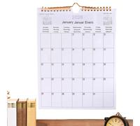 Calendario 2026, 12 mesi, multilingue, calendario da parete a spirale, estetico, decorativo, per camera da letto, posto di lavoro, dormitorio, casa, appartamento, aula, soggiorno, scuola