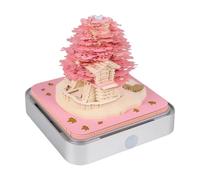 Calendario 2026 3D a strappo, con intaglio in carta con albero di ciliegio, blocco note giornaliero, arte da scrivania fai da te e regalo (rosa)