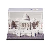 Calendario 2026 3D Time Piece con custodia in acrilico e portapenne, blocco promemoria per architettura 3D strappabile, decorazione da scrivania, segnalibro e idea regalo unica