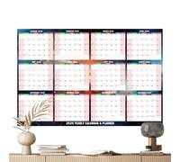 Calendario 2026, 86 x 61 cm, cancellabile a secco, double-face, calendario da parete, per lettura, salute, studio mentale, scuola, attività, casa, allenamento, vacanze, feste, compleanni, viaggi