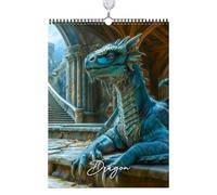 Calendario 2026,Agenda Arte Fantasy Drago - Calendario da 12,Agenda e Decorazione per Casa, Ufficio e Studio