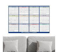 Calendario 2026 - artistico murale per il calendario cancellabile | Wall Calander | Arredamento a planner mensile pieghevole per insegnante di pianificazione delle classi scolastiche familiari