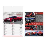 Calendario 2026 Auto Sportive da Muro - Confezione da 100 Pezzi - Supercar e Hypercar (13 Fogli) - Ferrari, Porsche, Bugatti, AMG, McLaren - Personalizzabile - Camashop