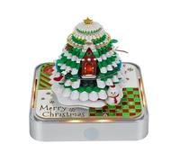 Calendario 2026, blocco note 3D con carta intagliata, calendario da scrivania con luce, decorazione creativa fai da te da scrivania per Frends, colleghi, a forma di castello (Christmas Tree, 1pcs)
