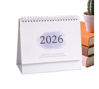 Calendario 2026 | Calendario da scrivania 2025-2026, agenda mensile con rilegatura a filo, estetica, per casa, appartamento, ufficio, scuola, dormitorio, insegnante d'affari, studenti, Natale