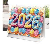 Calendario 2026 - Calendario da tavolo per ufficio di design con strass 2026 | Jan-dic Home Decor da scrivania per la famiglia insegnante studente casa ufficio organizzazione di