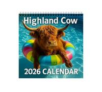 Calendario 2026 - Calendario Delle Highlands 2026 Decorazione Murale - Agenda Gen-Dic Carta Spessa Pianificatore Mensile | Para RV Camion Sedan Y