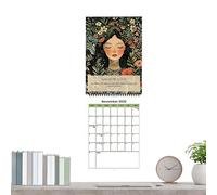 Calendario 2026, calendario mensile da parete Mindfulness, 12 mesi, grandi a righe, gennaio - dicembre 2026, planner con squisite illustrazioni per casa e ufficio