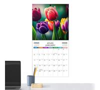 Calendario 2026, calendario mensile di arte da parete con illustrazioni di scene - planner con carta divertente per famiglie, studenti, insegnanti, casa, dormitorio, scuola