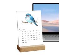 Calendario 2026,Calendario Una Pagina per Mese - con Supporto in Legno Divertente per 2026 - per Organizzare Incontri a Casa Ufficio Capodanno Natale