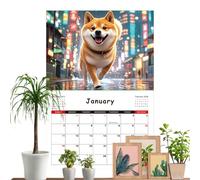 Calendario 2026 con cani tecnici, 12, calendario da parete divertente con animali, per casa, soggiorno, camera da letto, studio, aula ufficio, studenti, insegnanti, consulenti, freelance