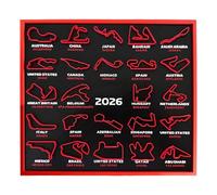 Calendario 2026 con date del concorso Motorsport 3D, con supporto DIsplay per il monitoraggio delle date, equazione, arte singola da parete