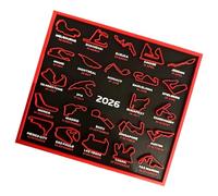 Calendario 2026 con date del concorso Motorsport 3D, con supporto DIsplay, per tracciare le date