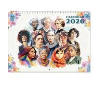 Calendario 2026 con donne ben educate, 27,9 x 21,6 cm, calendario da parete femminista per celebrare i diritti delle donne e l'empowerment, 2026 empowerment femminista C-alendar (Aa)