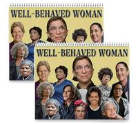 Calendario 2026 con donne ben educate, 27,9 x 21,6 cm, calendario mensile per l'empowerment delle donne, regalo ispiratore per la casa e l'ufficio (2 pezzi)