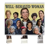 Calendario 2026 con donne ben educate, calendario da parete femminista 2026, calendario mensile motivazionale per l'emancipazione femminile, calendario per la casa e l'ufficio, regali motivazionali