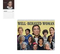 Calendario 2026 con donne ben educate, calendario femminista 2026 mensile da parete, regali di merchandising femminista per W presagio, calendari ispiratori da donna per decorazione da parete per la