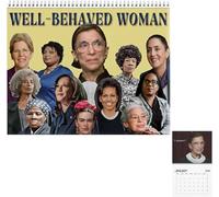 Calendario 2026 con donne ben educate, merchandising femminista, calendario femminista 2026, calendario ispiratore da donna, per decorazione da parete per la casa, 28 x 21,6 cm